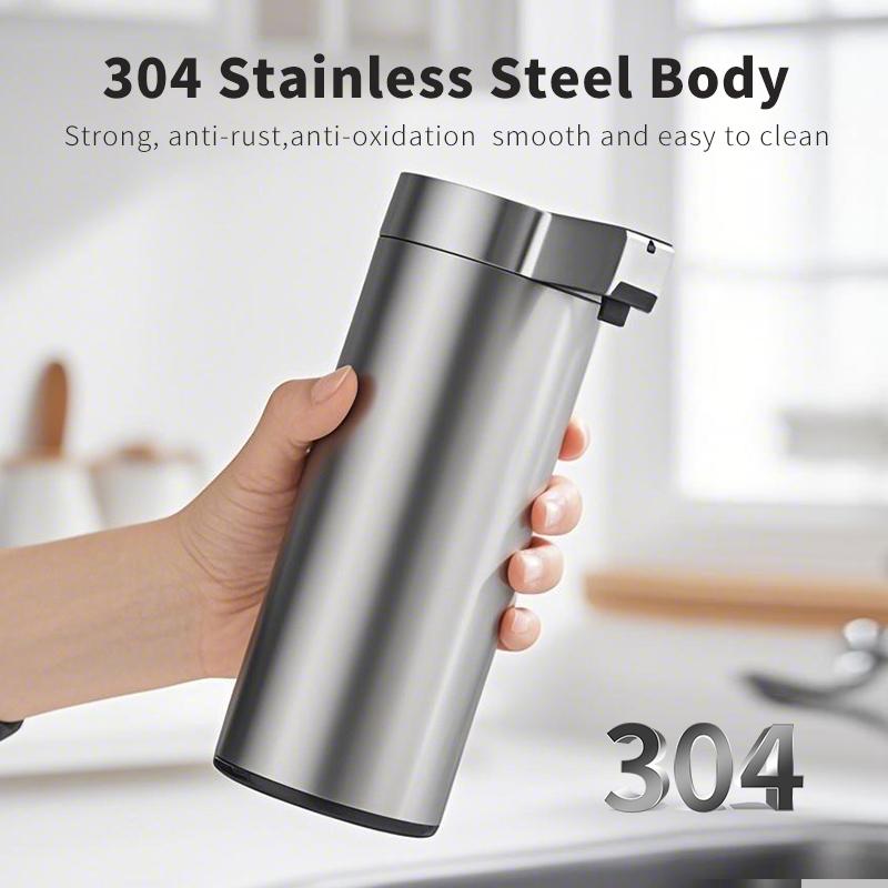 Stainless Automatic Liquid Soap Dispensers Kitchen Bathroom Rechargeable Sensor Smart Hand Sanitizer Shampoo Detergent Dispenser