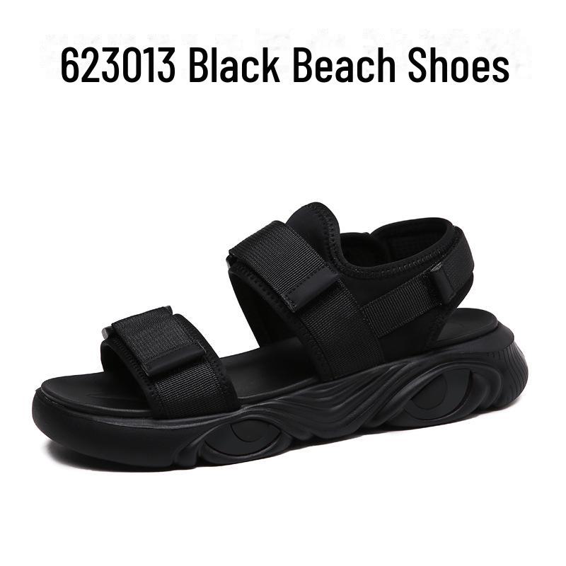 

Мужские большие дышащие нескользящие повседневные сандалии с открытым носком и толстой подошвой 47