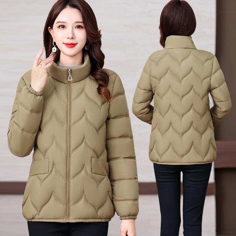 Mom Winter Thickened Cotton-padded Jacket Large Size Medium and Old Women's Clothing Loose Short Cotton-padded Jacket Small Warm Cotton-padded Jacket