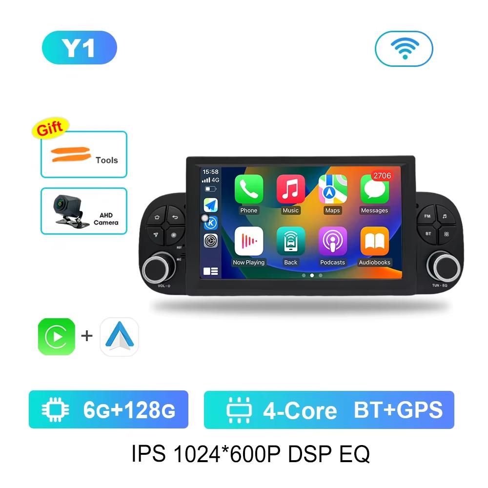 7 Inch for FIAT Panda 2013 - 2020 Android Car Radio Multimedia Video Player DSP Stereo GPS Bluetooth HD Touch Screen Carplay