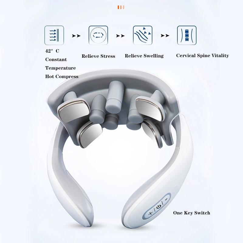 Intelligent Multifunction Neck Massager Cervical Spine Massager Wireless Portable Neck Massager Constant Temperature Home