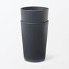 MUJI Cups Made from Palm Set of 76014225 Microwave-Safe Offcuts, 2, Black,