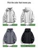 Men's Windproof Outdoor Color Block Casual Jacket - Spring/Autumn Fashionable Windbreaker