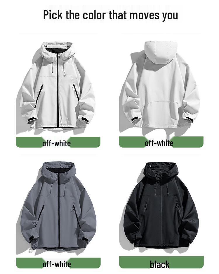 Men's Windproof Outdoor Color Block Casual Jacket - Spring/Autumn Fashionable Windbreaker