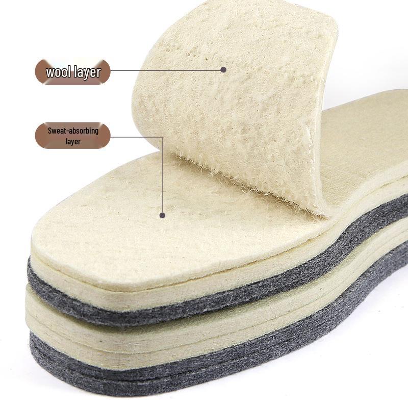 Wool Felt Insoles: Thick, Warm, Breathable, Sweat-Absorbing, Soft, Cuttable Sports Pad