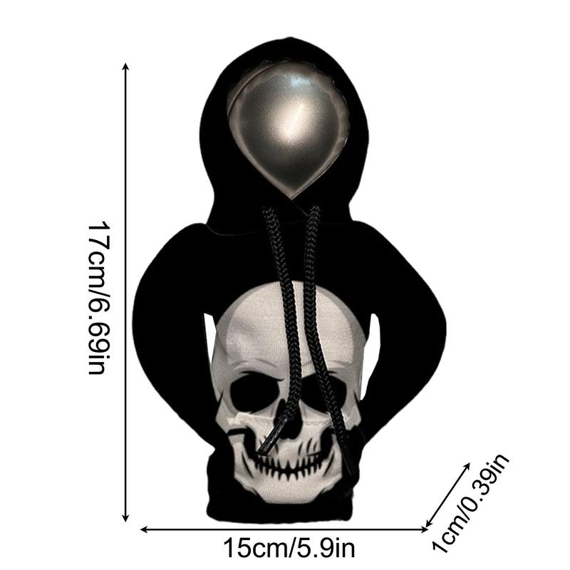 Car Gear Shift Hoodie Halloween Gear Stick Sweater 3D Printing Skeleton Gear Shift Hoodie Shift Knob Cover Interior Decorations
