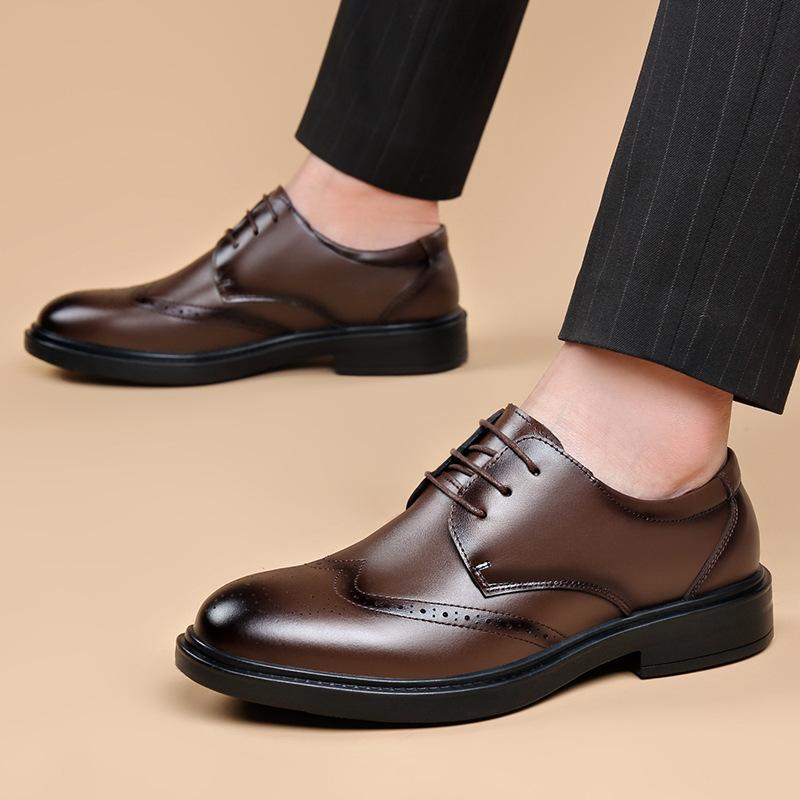

Деловые повседневные кожаные туфли мужские формальные костюмные туфли в британском стиле мужские туфли высокого класса свадебные для жениха шафера маленькие кожаные туфли 38