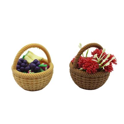 Maison de Poupée Miniature Panier à Main Mini Panier à Légumes de Simulation Accessoires Décor de Scène Jouets