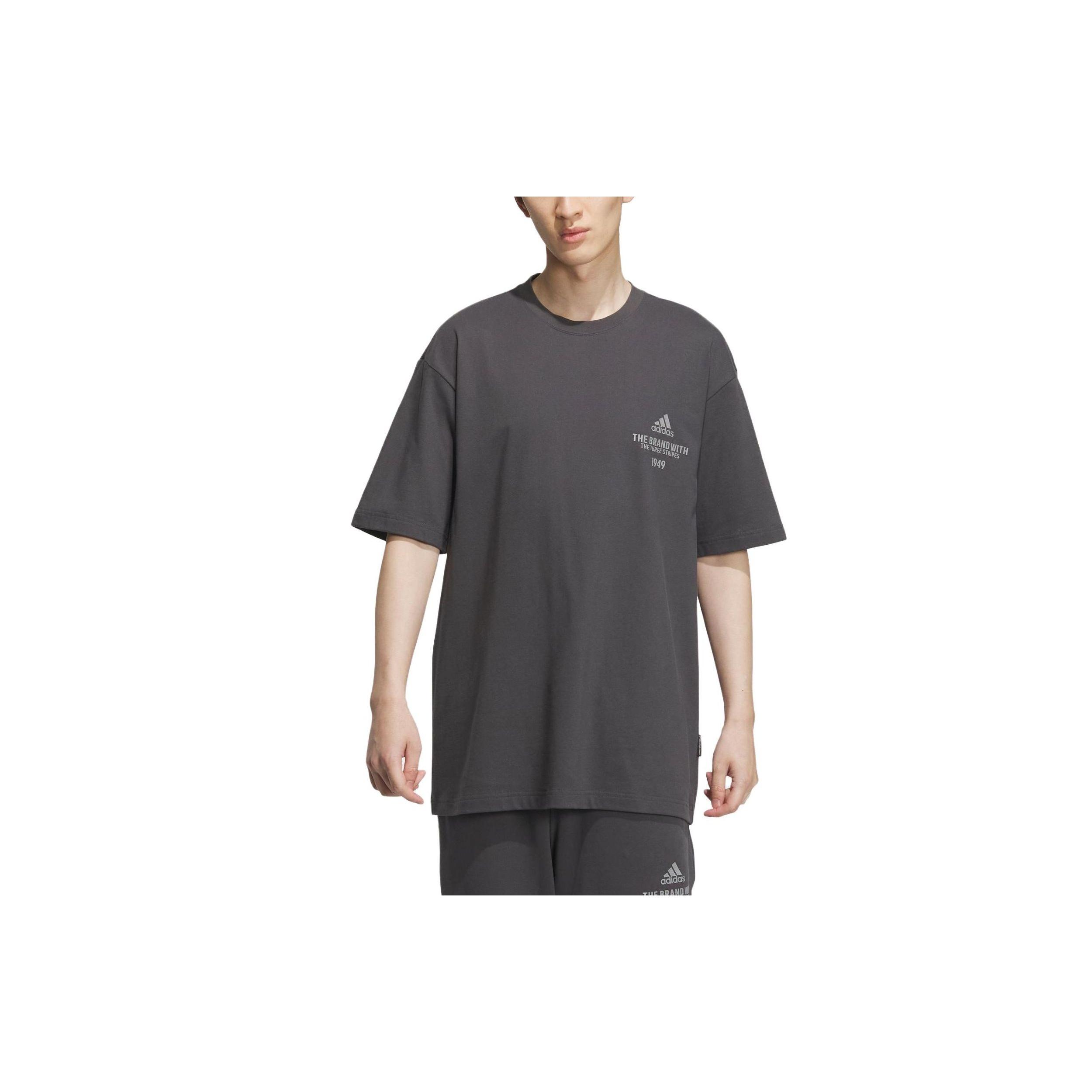 adidas Verbiage T-Shirts  Grey White  Men s IP3925 XS
