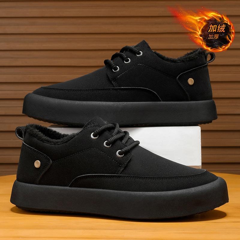 

Winter new fashion warm men s shoes trendy velvet thickened men s cotton shoes youth casual shoes 42