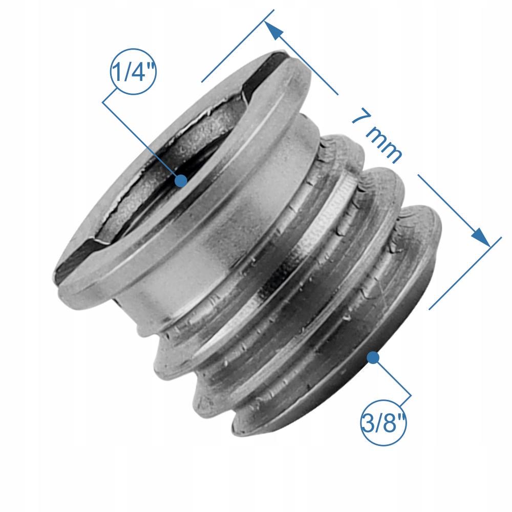 Threaded Nut, Adapter, Reduction, 3/8" To 1/4" Copper, 7 Mm