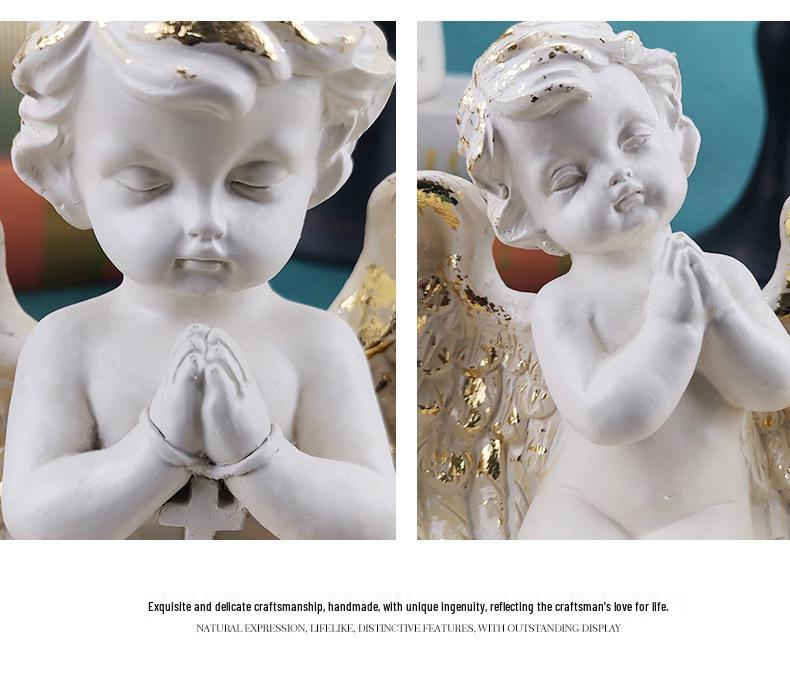 Angeli Nordici in Resina LED Portacandele Ornamenti per Decorazione Soggiorno