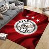 AFC Ajax Flannel Printed Carpet, Home Sofa Decoration for Living Room & Bedroom, Non‑Slip Play Flannel Floor Mat for Game Room