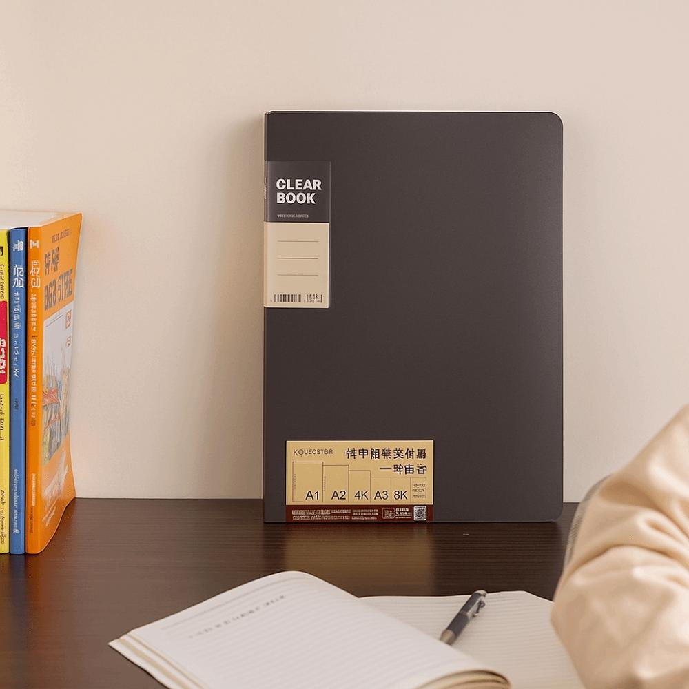 Multifunctional Large Portfolio Sketch Folder Light Retro Color 40 Pockets File Folder Office