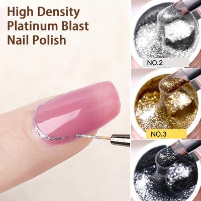 5ml Sequin Nail Polish High Density Outlining Lines Fine Glitter Good Ductility Beauty Printed Platinum Flash Nail Polish for Women