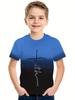 Kinderkleidung Jungen T-Shirt 2-10 Jahre Kurzarm Kinder-T-Shirt 3D Buchstaben Druck Lässig Rundhalsausschnitt Sommer Kinderkleidung