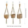 Multipurpose Woven Tassels Hanging Net Nordic Cotton Rope Macrames Plant Hanger for Flower Pot Holder and Home Wall Decors