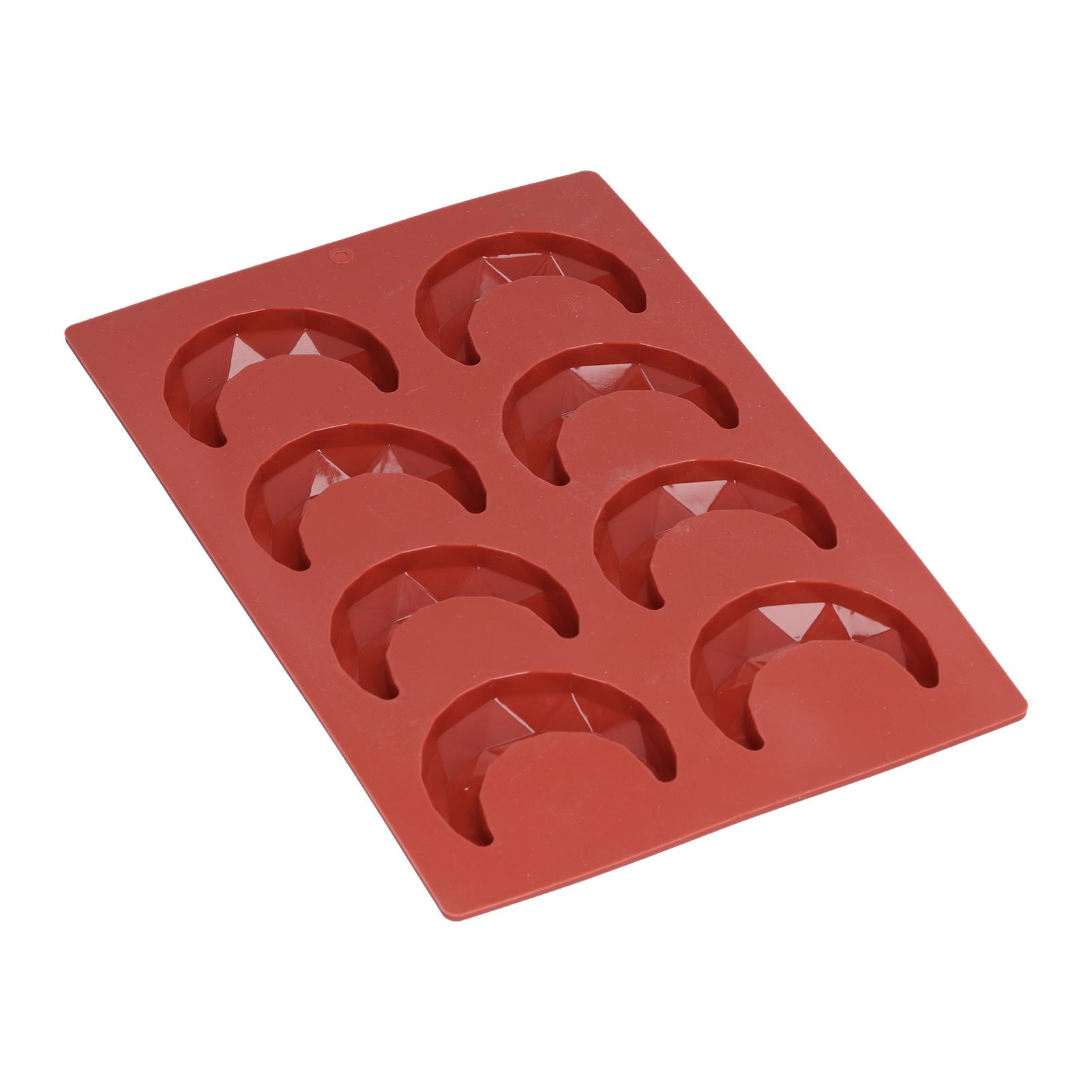 

8Hole MoonShaped Mold 3 Dimensional Chocolate Cake Sweet Mold for Home Bakery Kitchen