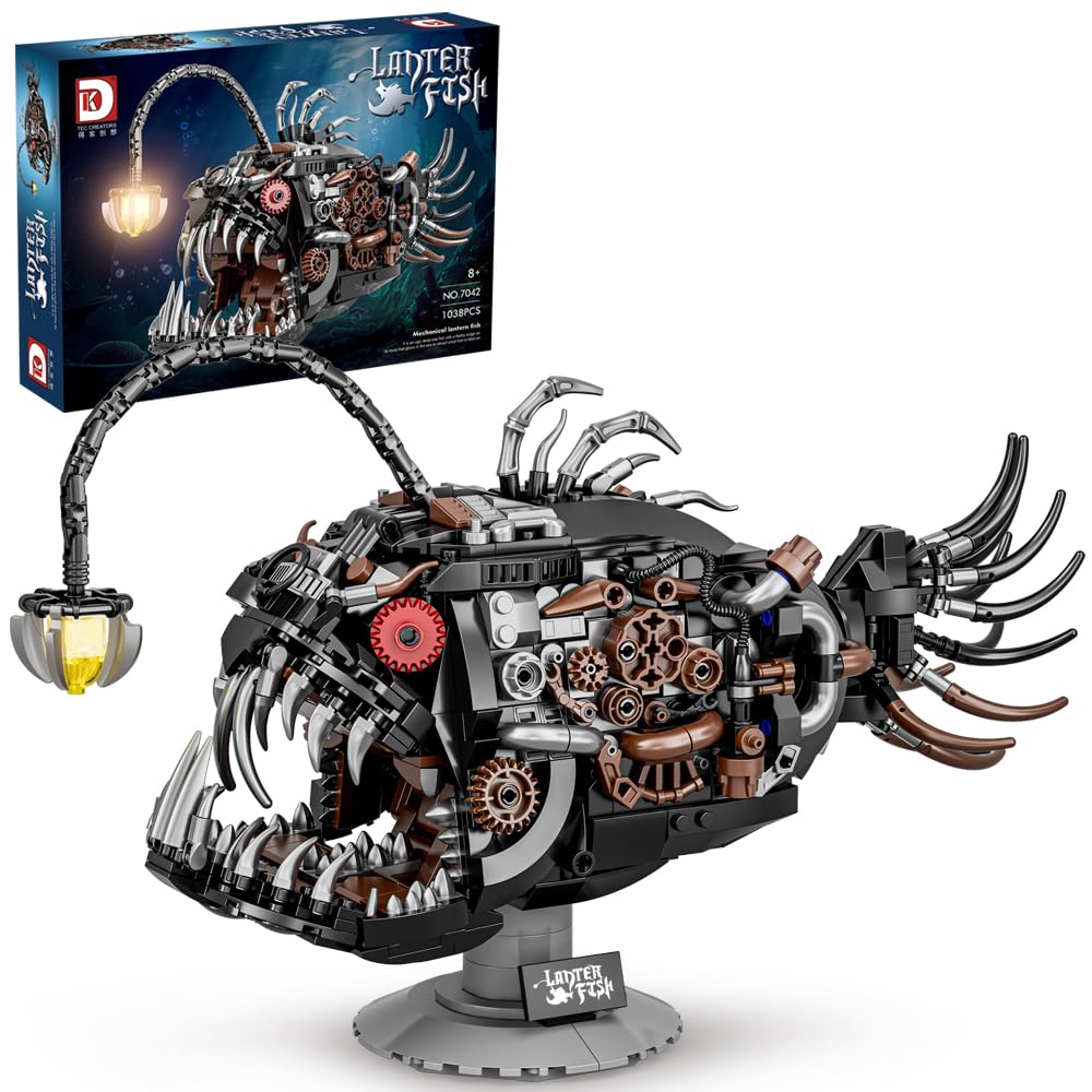 1038Pcs Mechanical Premium-Quality Series-Collection Premium-Quality Lantern Top-Grade Fish Top-Grade Construction High-Standard Construction-Blocks