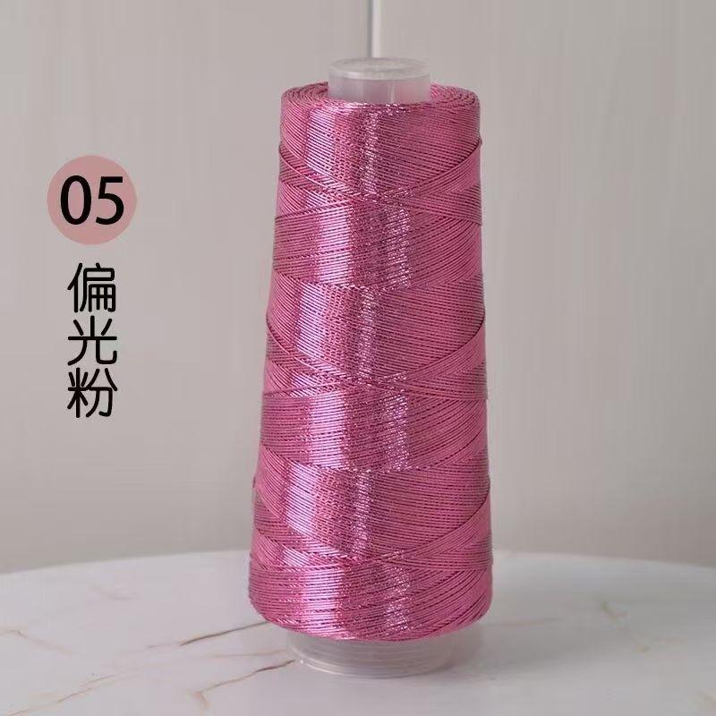 200g Prachtig Glanzend Linnen Goud Zilver Zijde Garen Haken Handbreien Fijne Dunne Naaigaren voor Zomerse Koele Vest Cape