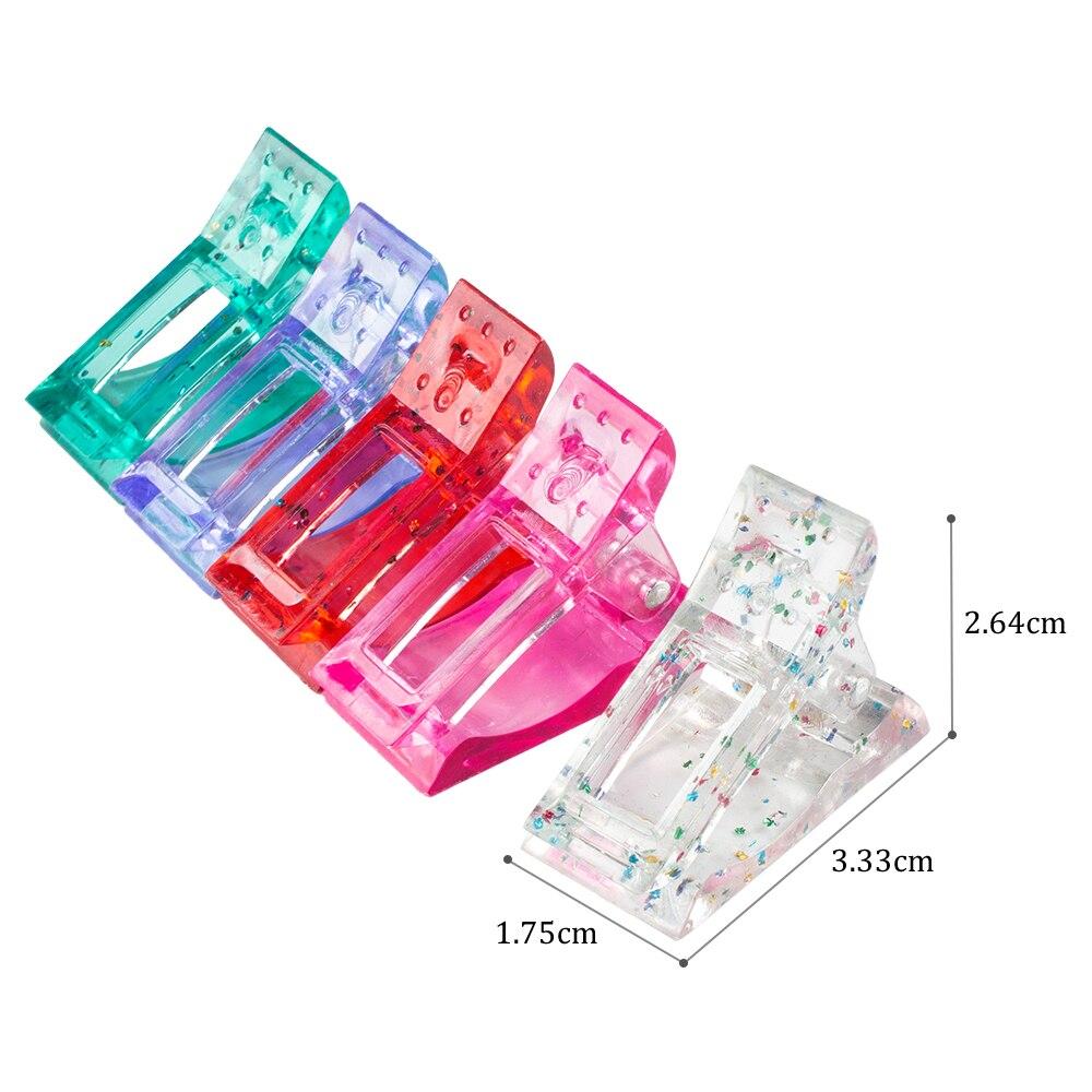 10/20 buc Acrilic Agrafă pentru Unghii Gel Transparent pentru Construcție Rapidă Sfaturi pentru Unghii Clips pentru Extensie pentru unghii Cleme UV Instrumente pentru Manichiura