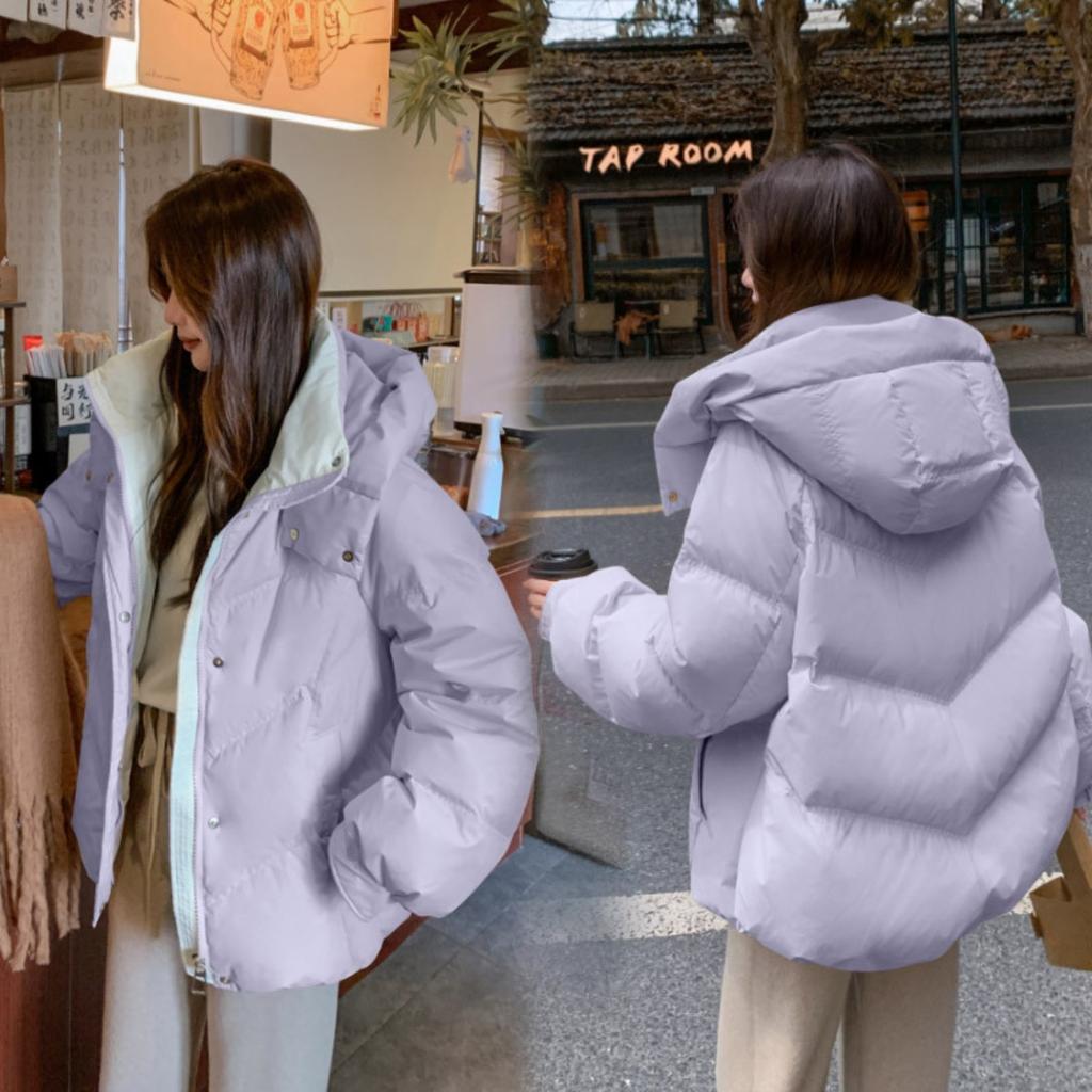 New Winter Women's Hooded Padded Coat, Loose Thickened Puffer Jacket, Fashion Niche Design Oversized Bread Coat For Women