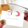 New Fashion Moon Rabbit Pearl Small Stud Earrings for Women Cute Animal Cat Moon Asymmetrical Earring Party Jewelry Gifts