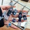 Cartoon Drip Glue Girl Acrylic Keychain Phone Lanyard Kawaii Backpack Pendant Charm Key Hanging Decoration Accessories Gift