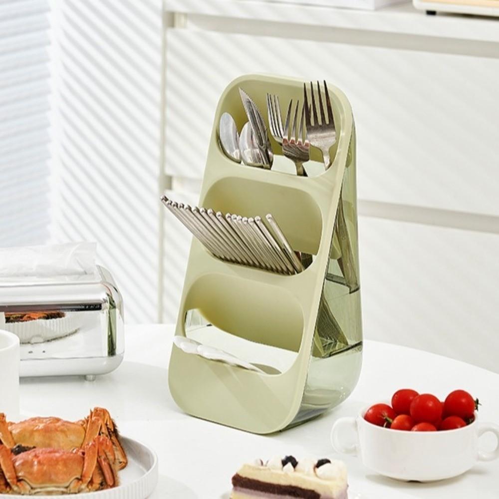 with Draining Holes Storage Utensil Holder Divided Chopstick Draining Storage Box  Spoon Rack