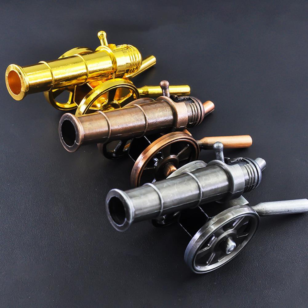 Mini Alloy Cannons Figurine Artillery Launcher Model Statue Sculpture Crafts Home Office Desktop Decor Ornament Birthday Gift