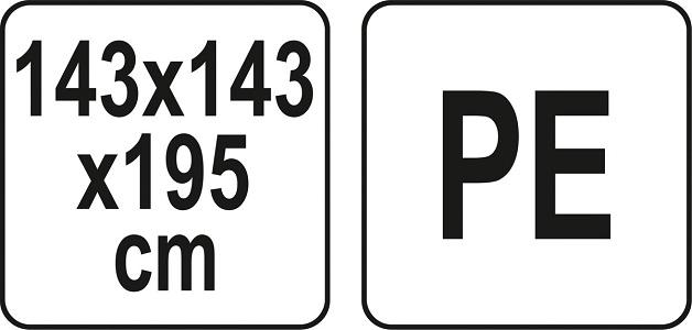 FOIL GREENHOUSE 143*143*195CM - W-90031