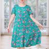 Elegant Women's Summer Sundresses Loose Korean Style Clothes Women New Vintage Print Midi Dress