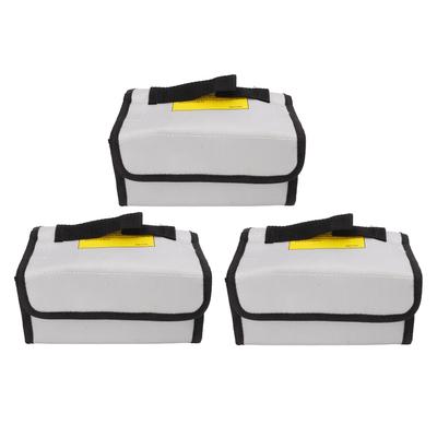 3PCS Lipo Battery Safe Bag Flame Retardant High Temperature Resistance Lithium Battery Bag