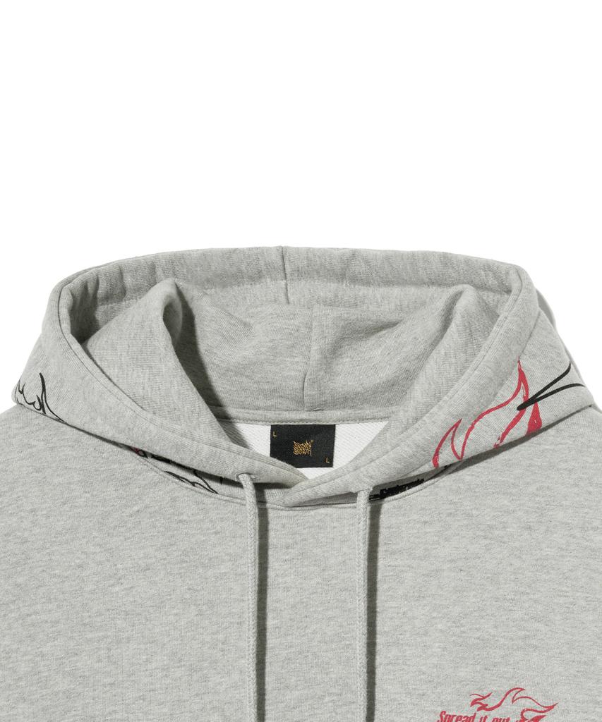 Spread It Out Hoodie - Melange Gray