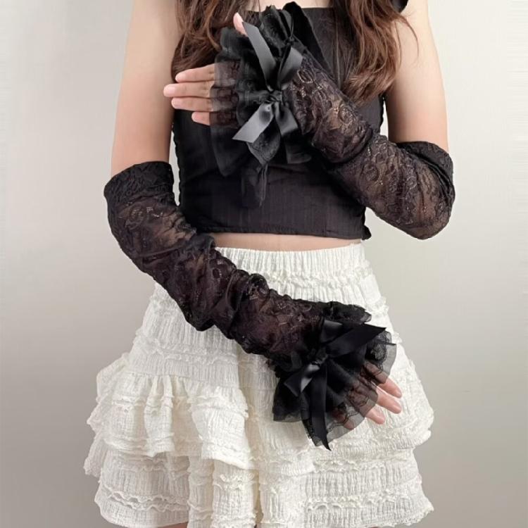 Gants demi-doigts des années 2000 pour filles adolescentes pour mariée fille photographie
