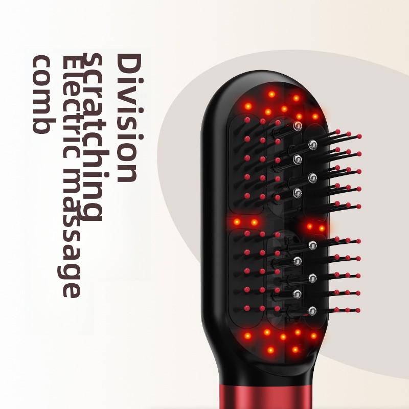 Head Massage Double Pang Straightforward Pang Comb Hair Growing Instrument Infrared Light Guide Liquid Hair Growing Healthy Hair Comb Scalp Massage