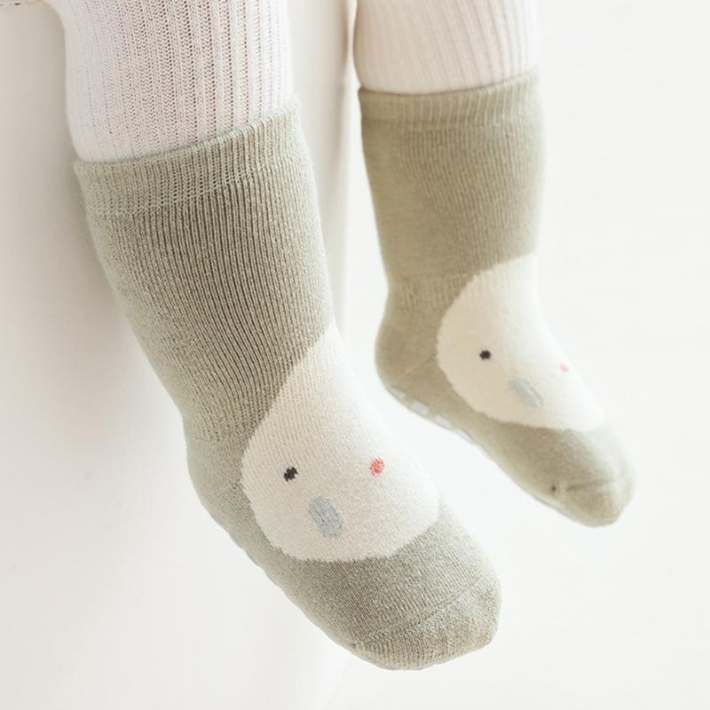 Baby Non Slip Grip Ankle Socks with Non Skid Soles for Infants Toddlers Cute Cartoon Animal Design Boys Girls Socks