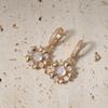 1 Pair Fashion Round Garland Dangle Earrings for Women Zirconia Earring Jewelry Daily Wedding Party Accessories