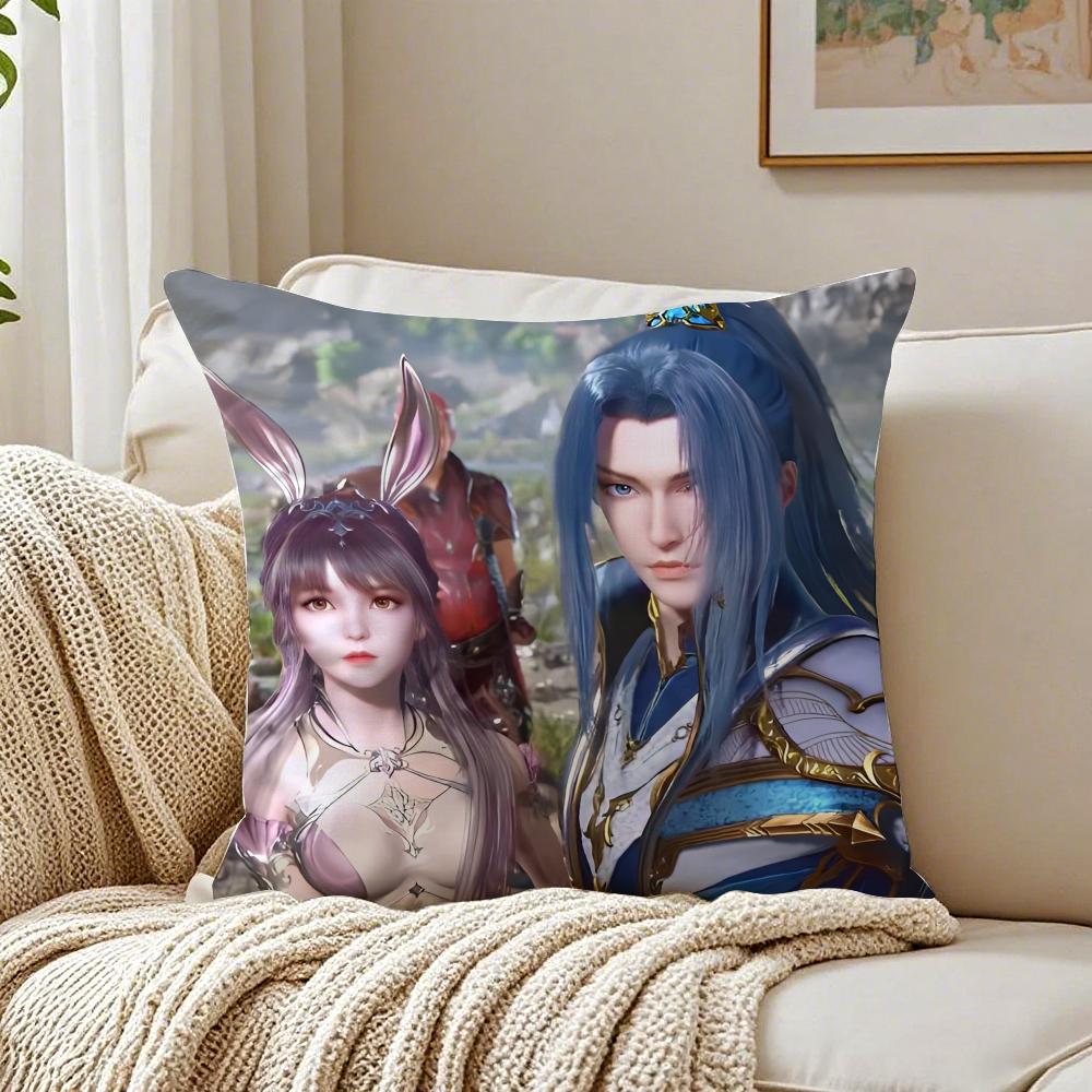 Epische Martialische Chinesische Anime SSoul Land Kissenbezug Kissenhülle Milbenschutz Wohnzimmer Sofa Dekor Kissen Zimmer