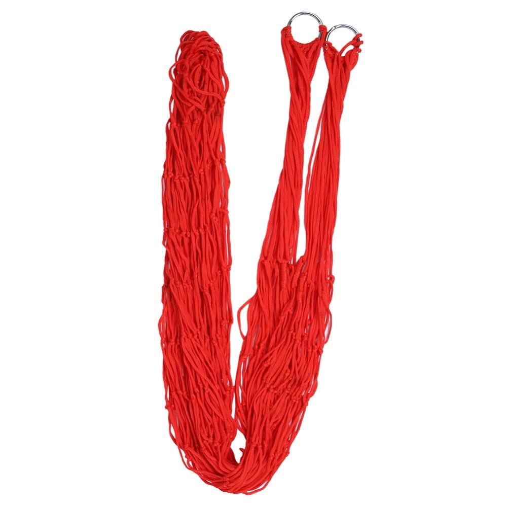 Strong Load-Bearing Capacity Nylon Mesh Hammock Smooth Net Swing Hanging Rope Hammock  Camping