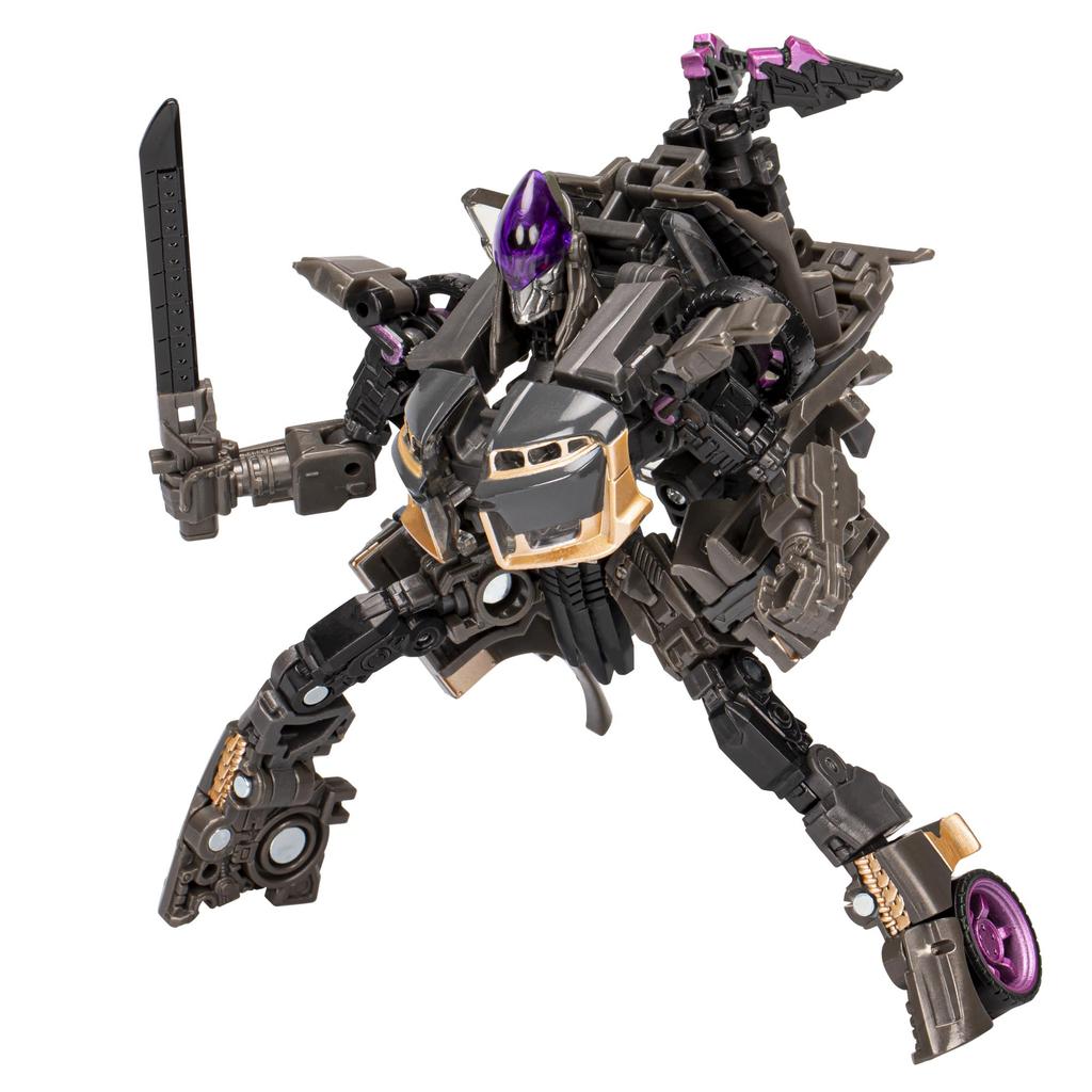 Transformers Toys Studio Series Deluxe Transformers Rise of the Beasts 104 Nightbird Action Ages 8 and F7239 4.5-inch Figure, Up,
