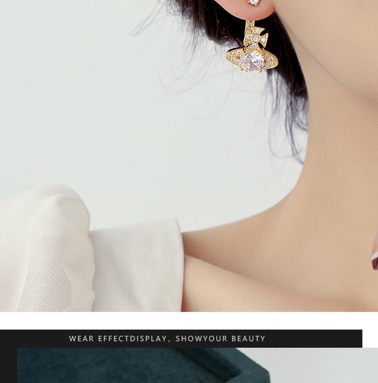 Exquisite High-End Französische Retro Zirkon Diamant Ohrringe: Einzigartig und stilvoll für Frauen