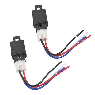 KKLM 40A 4 Pole Car Relay with Socket, Compatible with Air Conditioning Compressors,