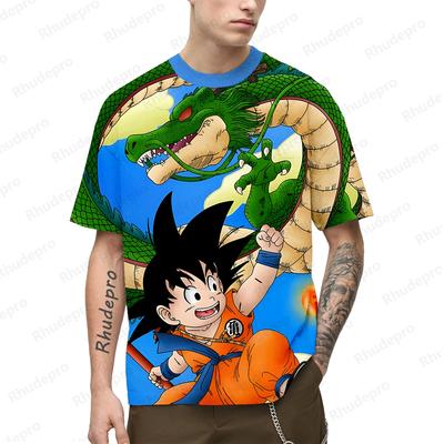 Japanese Anime Super Saiya T-shirt Men Y2k Goku Short Sleeve Children's Men's 100-5XL 2024 T-shirts Oversized Fashion Streetwear