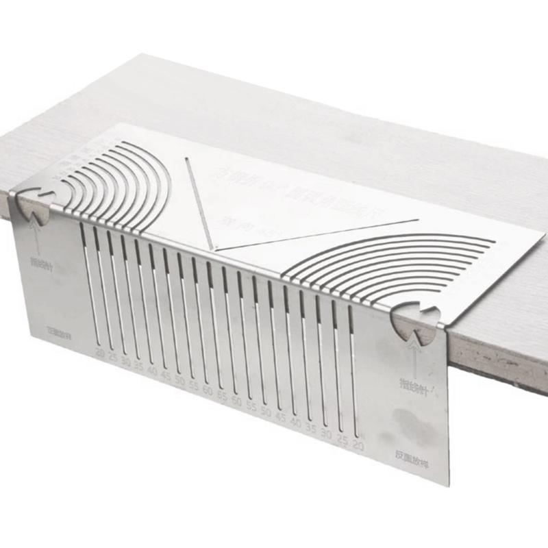 Rounded Corner Drawing Ruler Square Tube Multifunctional Folding Right Angles Drawing Tool Line Drawer Drawing Ruler