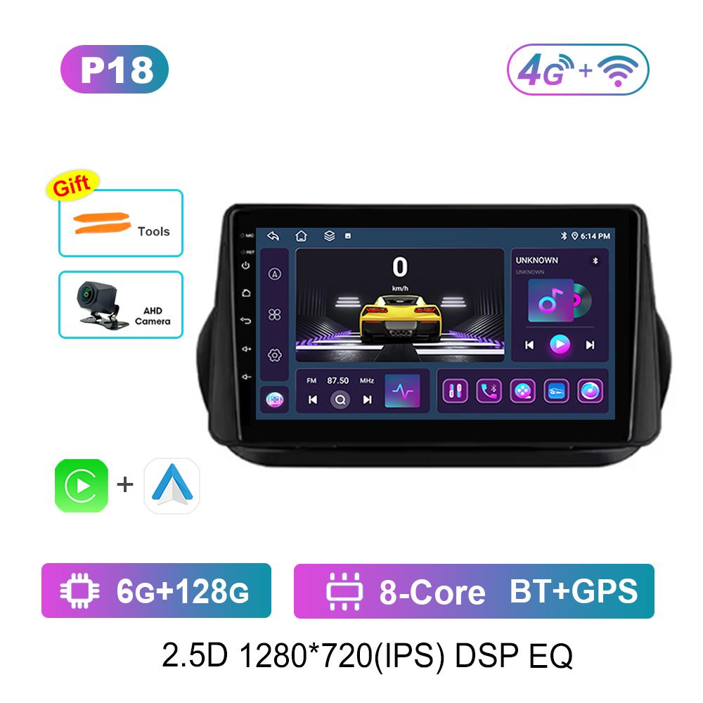 Android OS for Fiat Fiorino Qubo for Citroen Nemo for Peugeot Bipper 2008 - 2017 Carplay GPS Car Video Multimedia Player WiFi BT