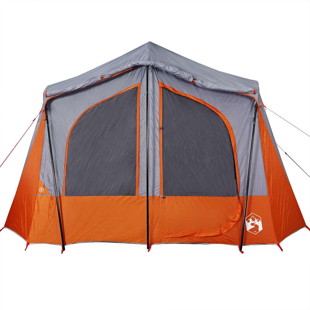 Vidaxl Tenda da Campeggio, 5 Persone, Grigio-Arancione, Impermeabile