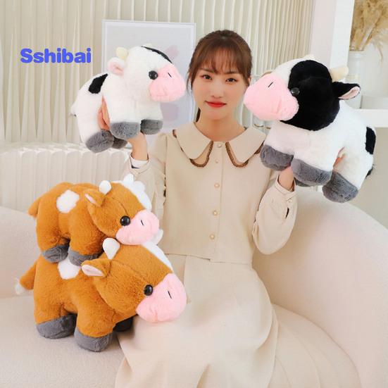 

Кукла-корова, очаровательная, реалистичная, плюшевая, мягкая, удобная, плюшевая игрушка для домашней спальни S черный белый