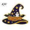 Costume Decorative Pins Halloween Enamel Brooch Pin, Cartoon Ghost Witch Hat Black Cat Backpack Embellishment Pin Spider Badge for Jackets Backpacks