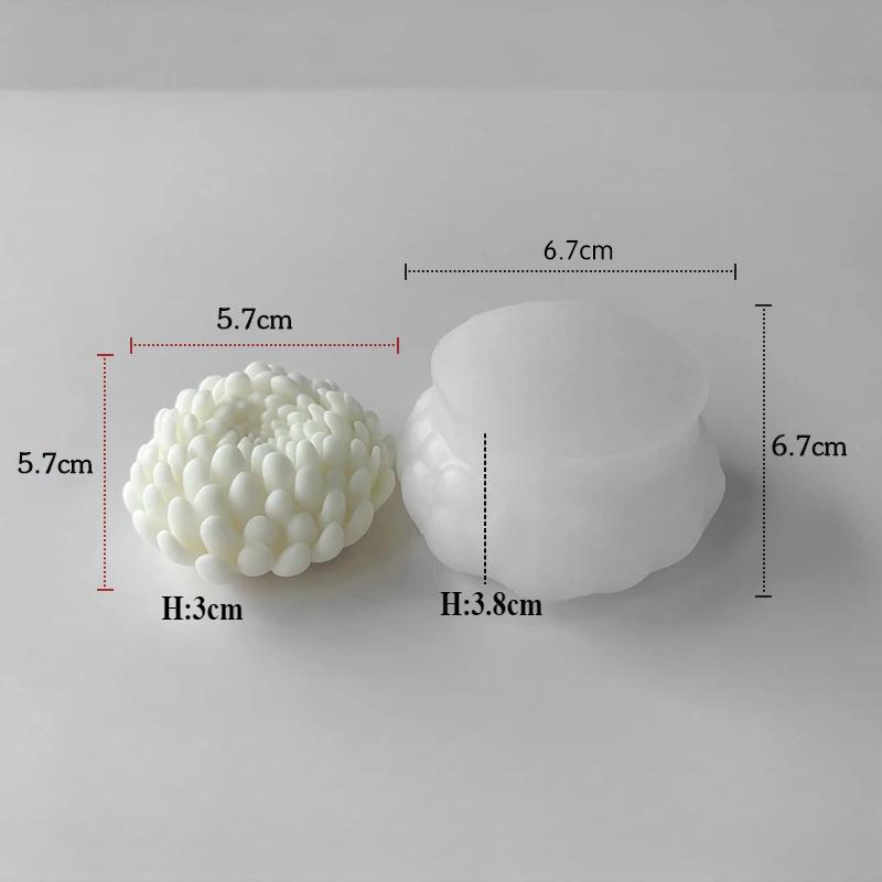 

Chrysanthemum Candle Silicone Molds 3D Plant Flower Aromatherapy Plaster Soap Crafts Mold DIY Cake Decoration Chocolate Tool